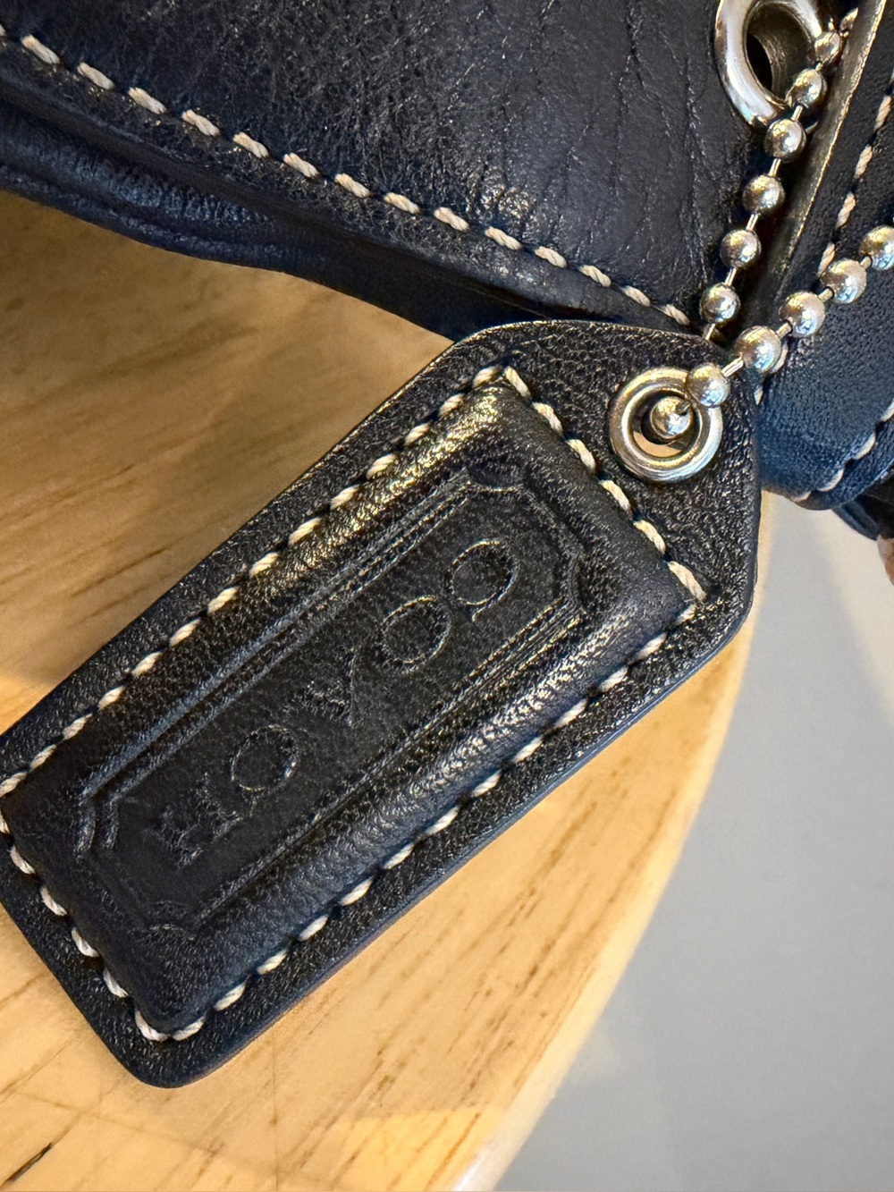 Vintage Coach Soho Legacy Slim Purse Black Hippie Hobo Bag Large Buckles - Picture 5 of 13